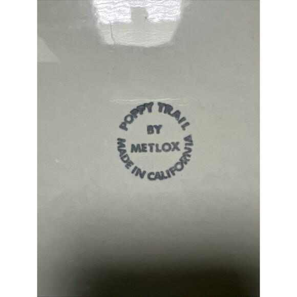 2 Metlox Poppytrail Vernon Porcelain Bandero 10.75" Oval Serving Platter 1969-79 - Picture 9 of 10